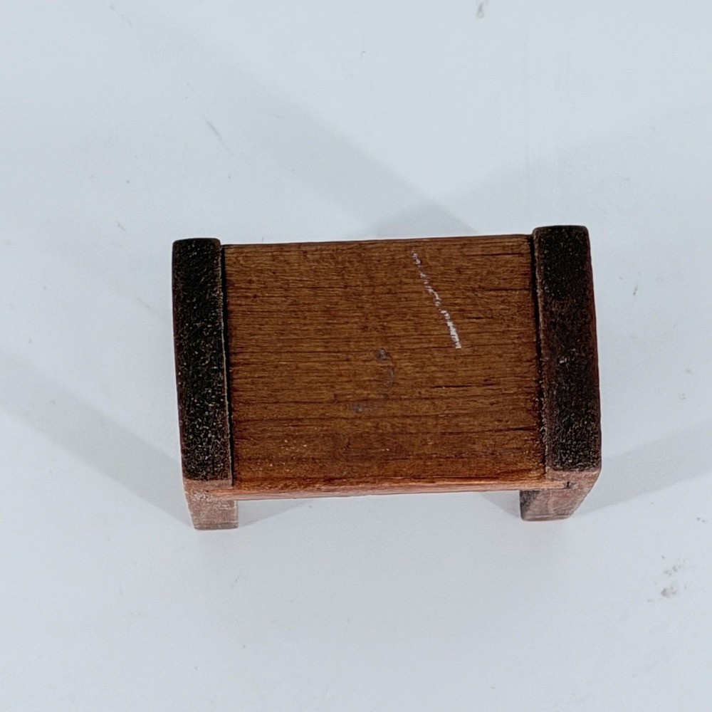 Vintage Wooden Dollhouse Baby Grand Piano & Bench Miniature Furniture Set - Picture 10 of 16